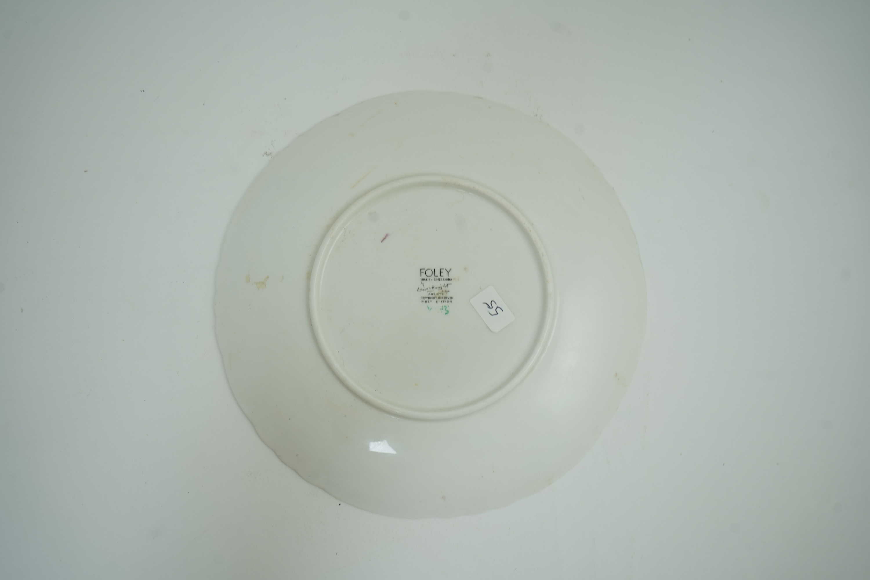Dame Laura Knight DBE, RA, RWS (1877-1970) for Foley China: An 'Adam & Eve' plate